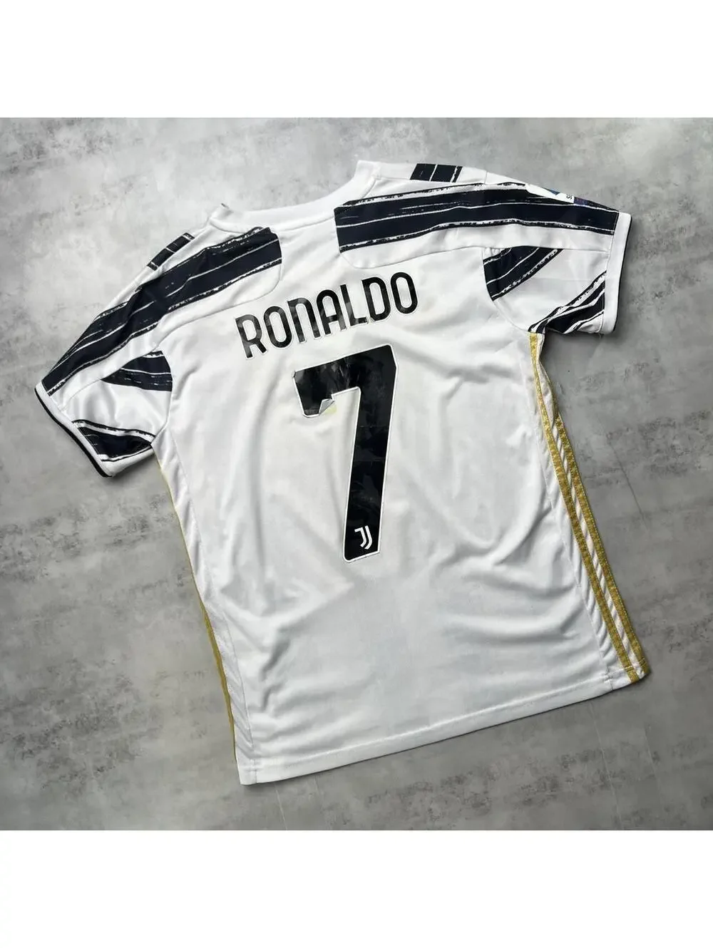 Y2K White Adidas Juventus Ronaldo 2020/21 Soccer Jersey